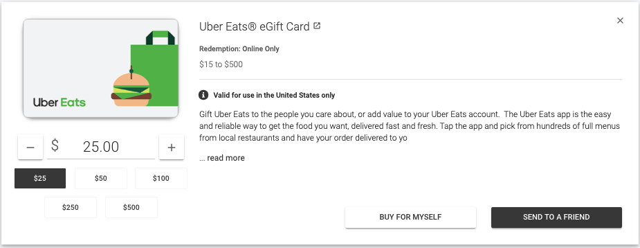 Check My Uber Eats Gift Card Balance